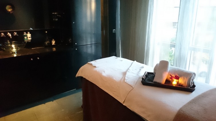 The super relaxing spa room at the Radisson Blu, which acts as the arrivals lounge