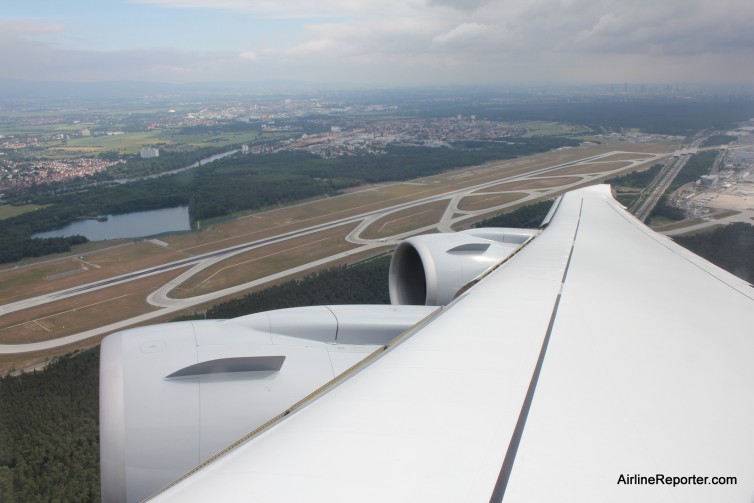 Flying over Frankfurt
