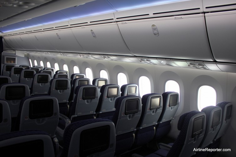 The United 787 Economy Plus cabin