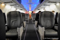 The cabin to Gogo's Boeing 737-500 test bird.