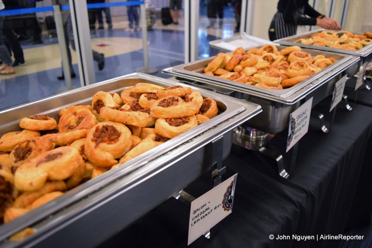 Tasty morsels for the passengers waiting for American's inaugural LAX-SYD flight.