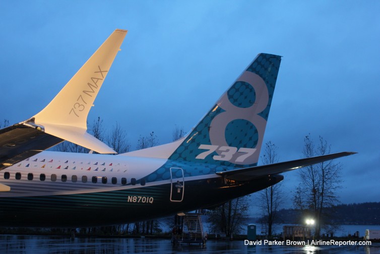 The winglet on the first 737 MAX