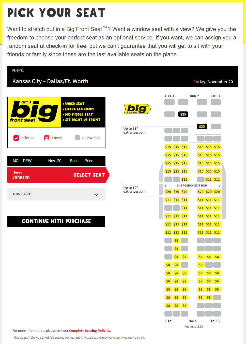 Spirit Pick Seat AirlineReporter