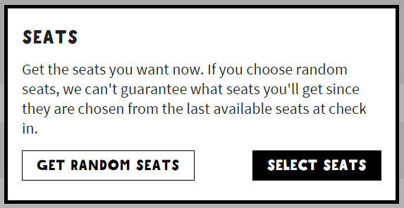 Buy seats, or risk a middle!