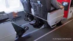 On board Gogo's 737: Another look at the legroom in first class.