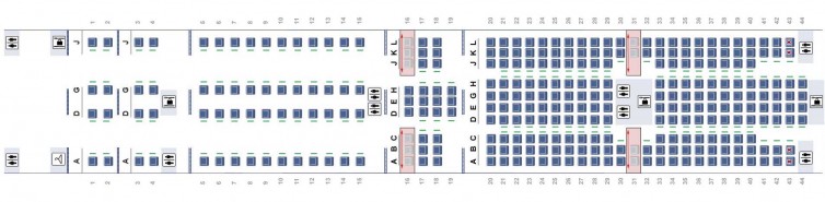 Seat map for American's 777-300ER. Image: American Airlines
