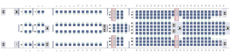 Seat map for American's 777-300ER. Image: American Airlines