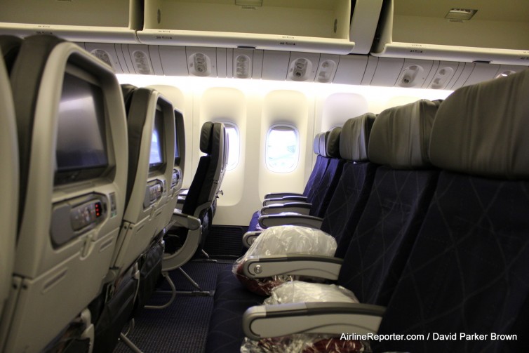Economy row in the American 777-300ER