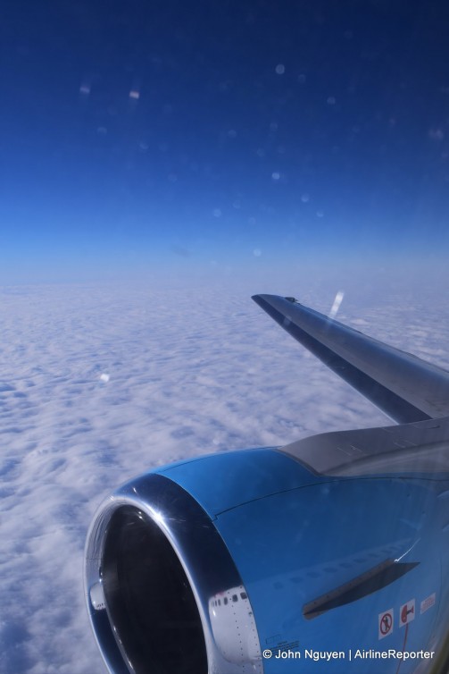 On board Gogo's 737: Clear skies at 30K feet somewhere over Indiana.