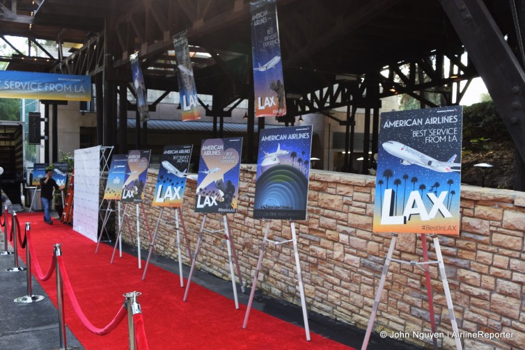 The red carpet at American's "Best in LAX" announcement event on January 20.