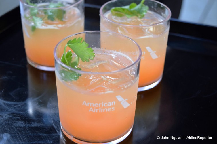 Fancy handcrafted drinks at American's "Best in LAX" announcement event on January 20.