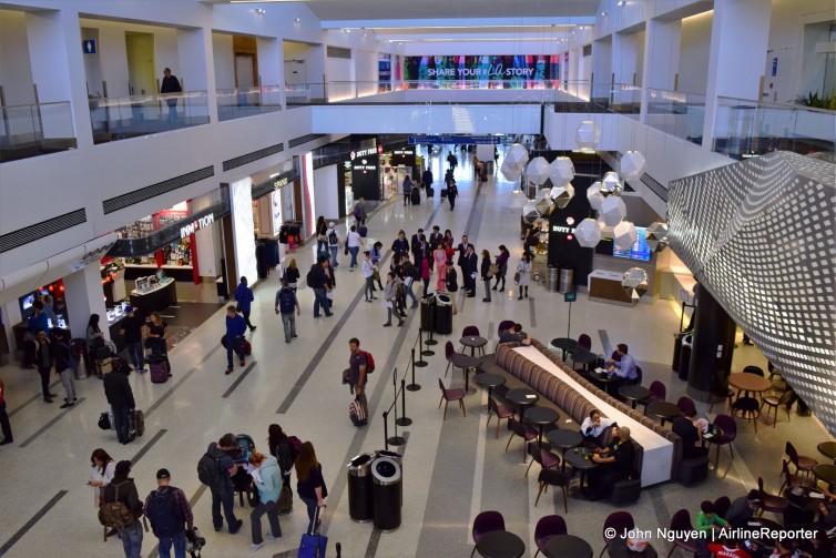 The overhead view of LAX's Terminal 2.