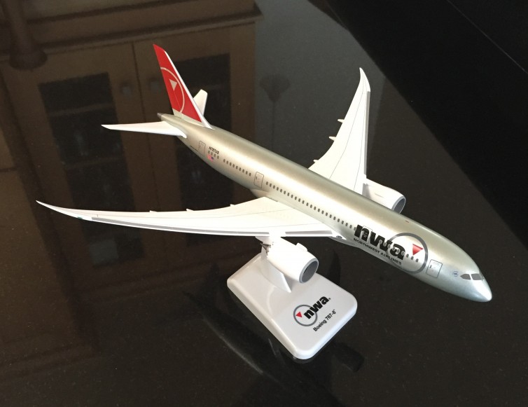 You can win this Northwest Airlines 787 model