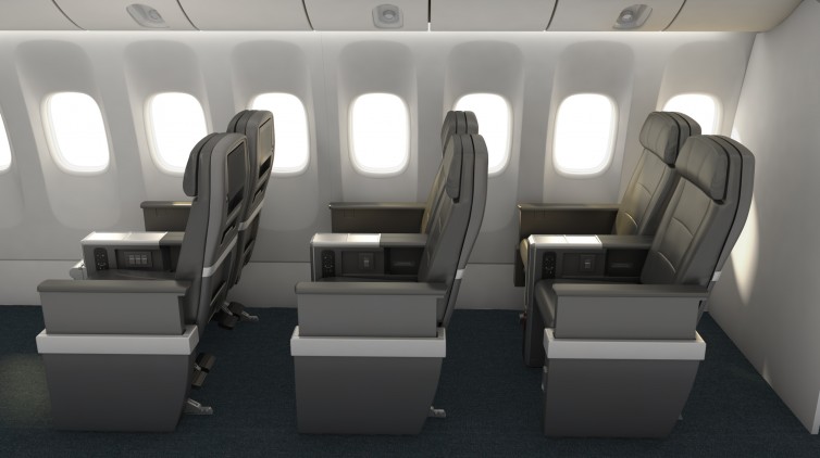American"s new premium economy seats — Photo: American Airlines