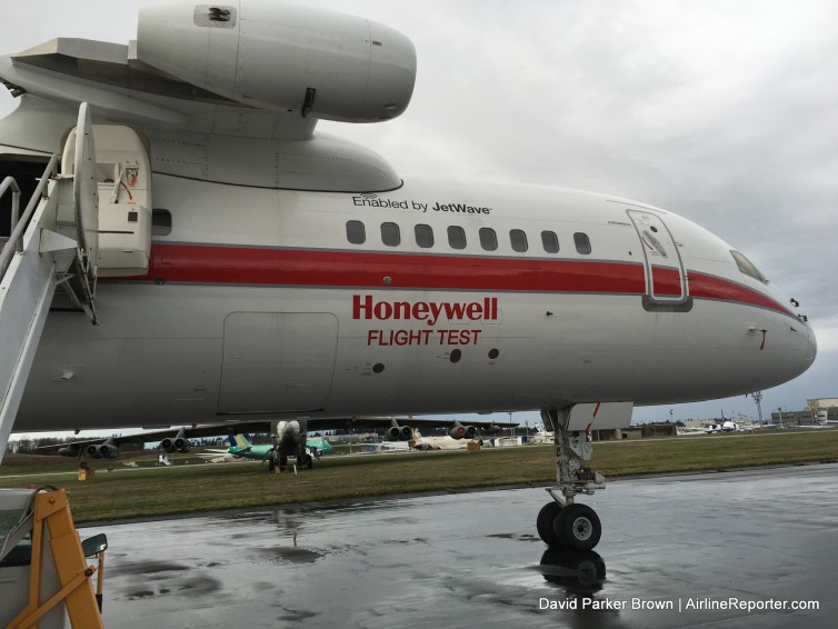 The third engine on the side of the 757