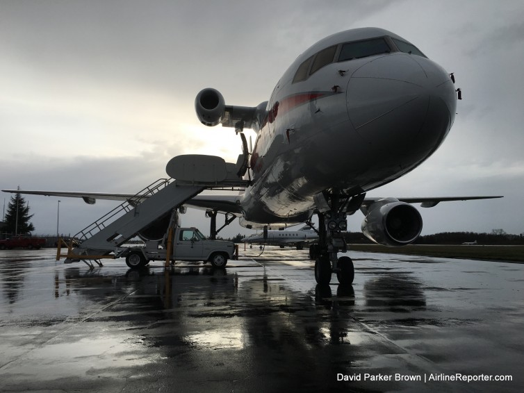 Honeywell's Boeing 757 sits at Paine Field