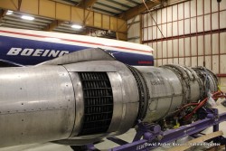 JT-8D engine next to the Boeing SST mock-up
