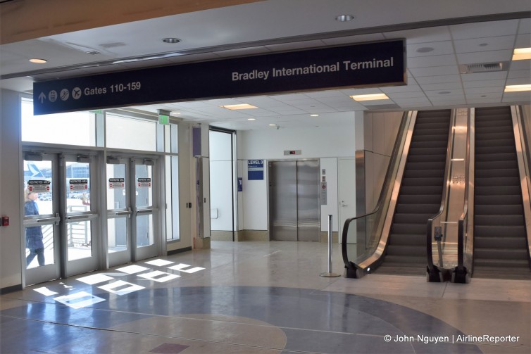 Entrance to the T4-TBIT connector at LAX, near Gate 41.