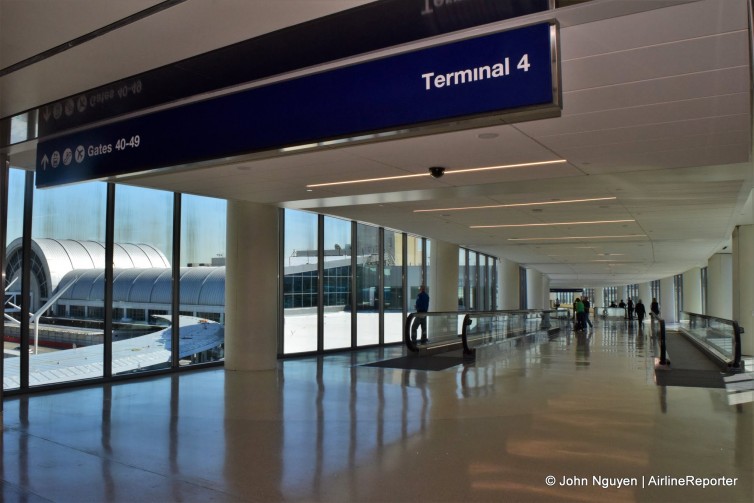 T4-TBIT connector at LAX: Walkway overlooking the landside roadway and the area where the future patio will go.