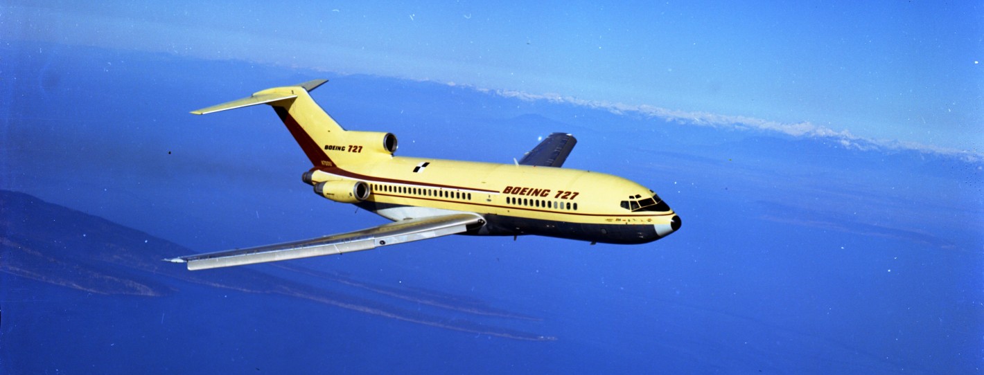 The Boeing 727's first flight - Photo: Boeing