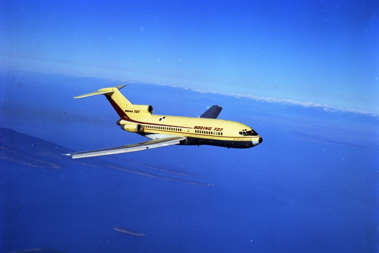 The Boeing 727's first flight - Photo: Boeing