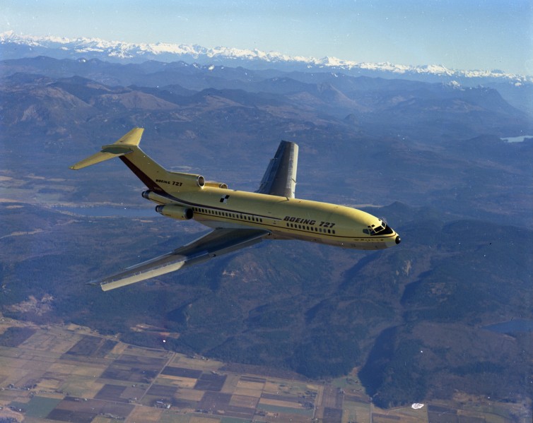 The Boeing 727's first flight - Photo: Boeing