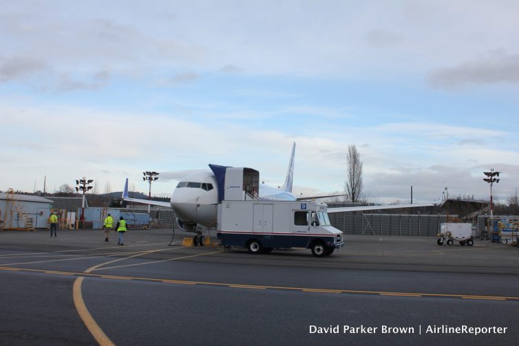 The first Boeing 737 MAX at Renton