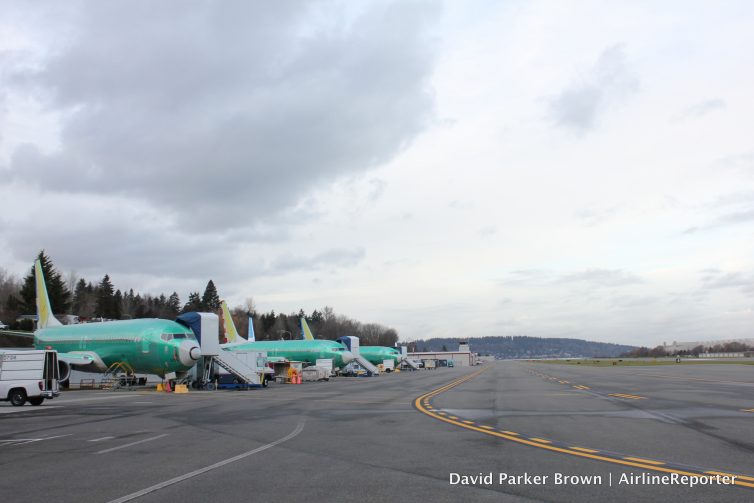 Some 737s lined up at RNT