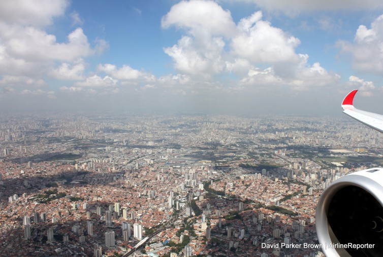 Preparing to land in Sao Paulo