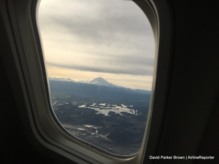 Mount Rainier, after take off