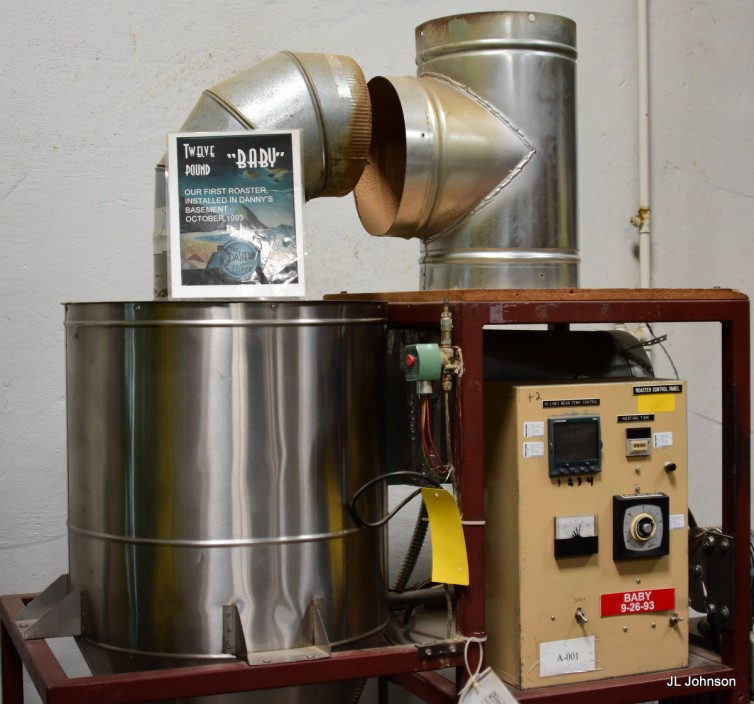 The company's first air-roaster which got its start in the founder's basement.