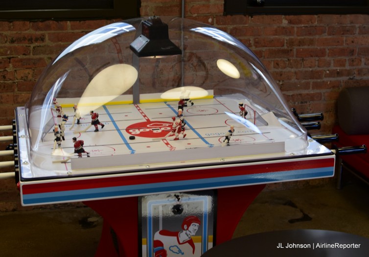 Who needs foosball when you have Gogo-branded bubble hockey?