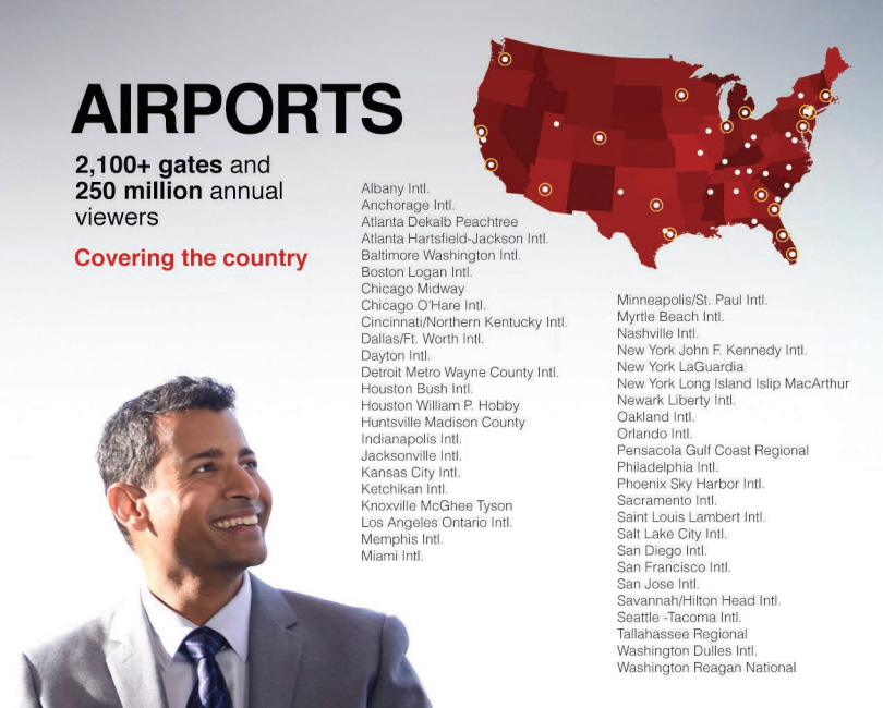 Current CNN Airport Network locations in the US - Photo: CNN