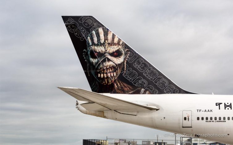 Eddie is loud and proud on the tail of Ed Force One.