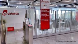 "Exclusive Waiting Area" for Air Berlin and Etihad Partners elites at Dà¼sseldorf Airport.