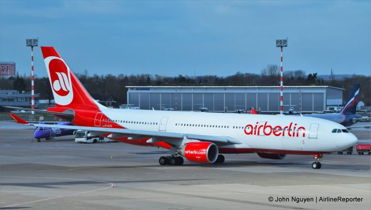 An Air Berlin A330-200 (D-ALPA) at DUS.