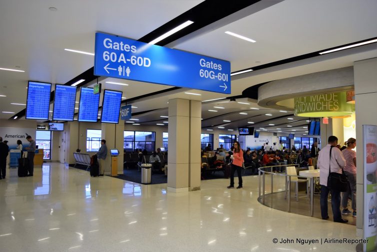 American's satellite terminal (affectionately known as the "Eagle's Nest") for regional flights at LAX.