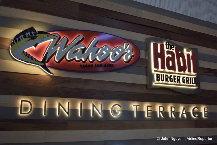 Wahoo's and The Habit at the Dining Terrace of LAX Terminal 6