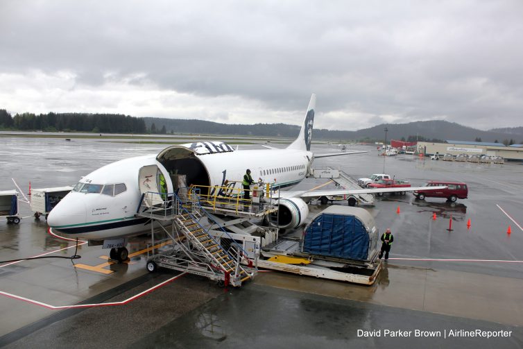 My Alaska 737-400 Combi in Juneau, AK