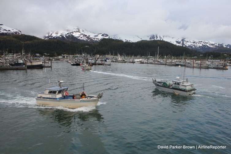 Fishing boats bring in Copper River Salmon to Cordova, AK
