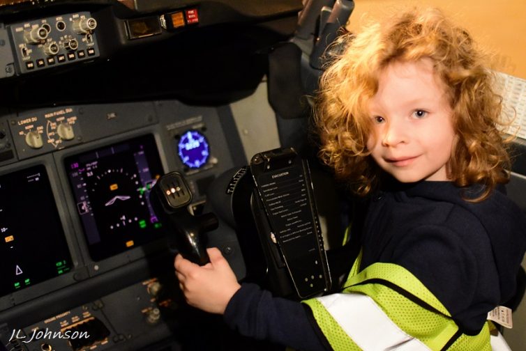 Natural born pilot? It does run in the family...