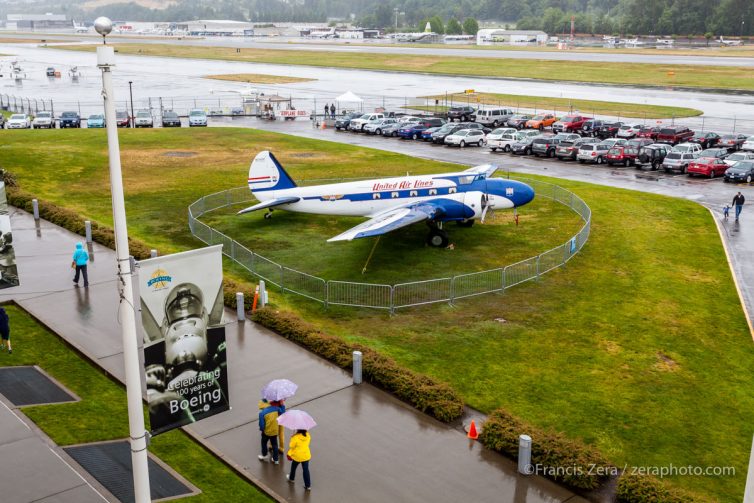 The museum's B-247 even looks good in the rain.
