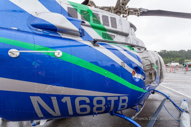The DEA's helicopter sported a surprisingly colorful livery.