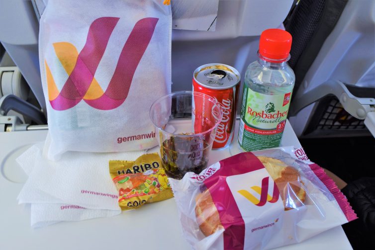 Economy meal on Germanwings. Available for purchase for the low fares, complimentary for higher fares, some elites, and award travelers.