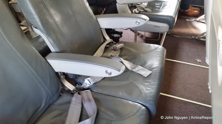 Economy seats on an Iberia Airbus A320.