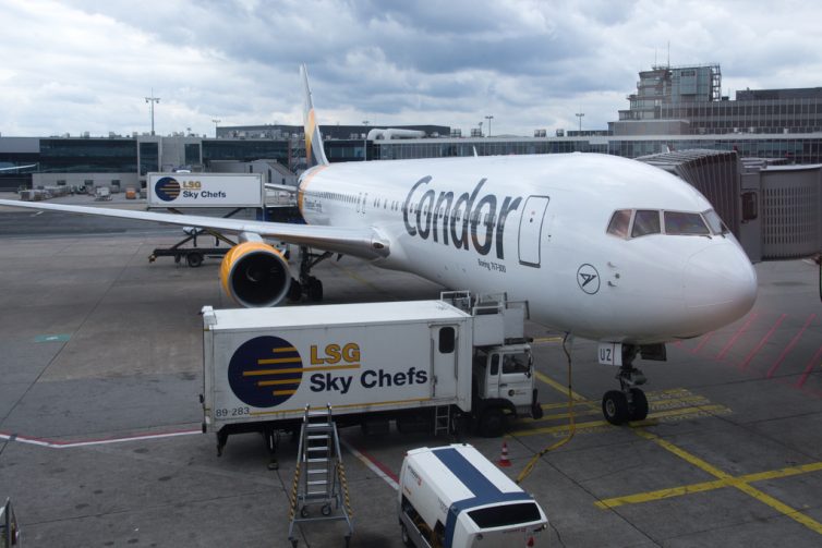 Condor's Boeing 767 waiting for service - Photo: Jeremy Dwyer-Lindren