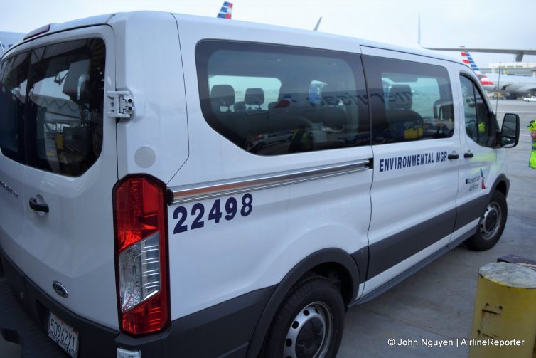 Our entourage's ultra-VIP ride around LAX.