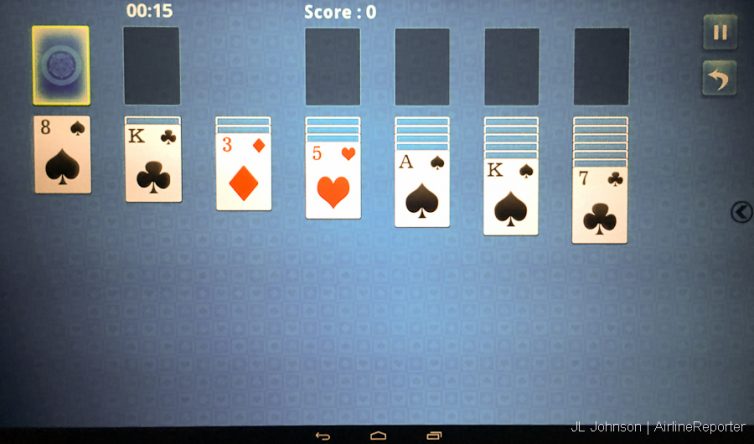 Solitaire- The ultimate indication of being absolutely bored.