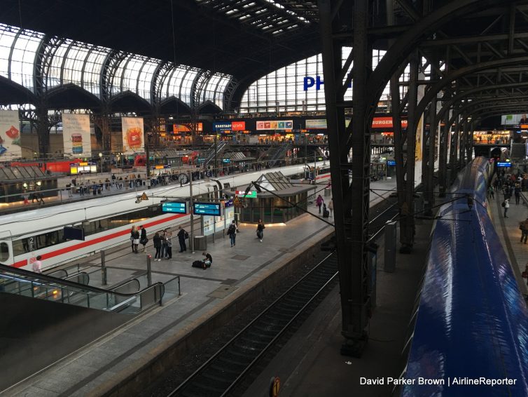 The train station was kinda cool. My blue shirt liked it. 