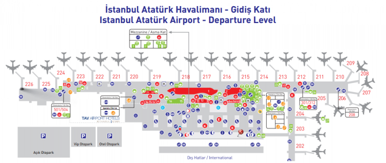 Last minute gate-swap 226 to 208. - Image: Istanbul Ataturk Airport